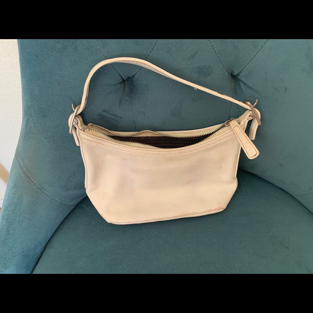 Coach small white purse